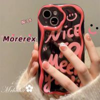 Mrhaha เคสครีมแฟชั่นสำหรับ Vivo V27e Y36 Y02 Y20 Y21 Y15A Y02s Y15 Y35 Y22 Y16 V25 Y30 Y50 Y20s Y91ที่มีคุณภาพสูงป้ายภาษาอังกฤษเคลือบสีดำสีชมพูขอบโทรศัพท์ที่สวยงามเคสฝาครอบป้องกันซิลิโคนพร้อมในสต็อก