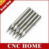 3.175 mm V แกะสลัก 1 ขลุ่ยเกลียวคาร์ไบด์แกะสลักบิต CNC Router Tools Grooving Milling Cutters สําหรับโลหะ