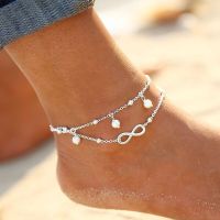 Silver Anklet Chain Fashion Ankle Bracelet Beach Anklet Jewelry Bohemian Ankle Bracelet Sterling Silver Foot Chain