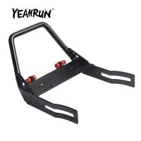 YEAHRUN กันชนหน้าโลหะพร้อมห่วงสำหรับ SCX10แกน II 90046 TRX4 1/10ตีนตะขาบ RC ชิ้นส่วนอัพเกรดโมเดลรถยนต์