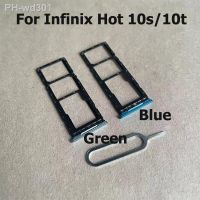 10Pcs SIM Card Tray Slot Holder Connector For Infinix Hot 10T X687C Hot 10S X689 X689B Replacement Parts