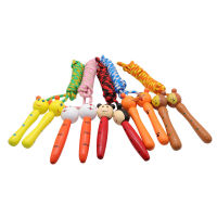 Wholesale low cost student gift wooden animal handle speed cotton jump rope skipping rope