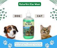 NaturVet Ear Wash น้ำยาเช็ดหูแมวหมา โลชั่นทำความสะอาดหู สำหรับสัตว์เลี้ยง ช่วยลดกลิ่น ป้องกันไรหู 236ml. ขวดใหญ่ใช้นาน