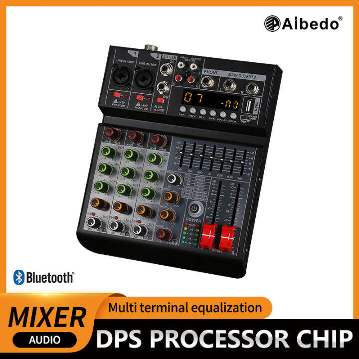 4channel USB audio mixer with Blueteeth function 48V fantasy power