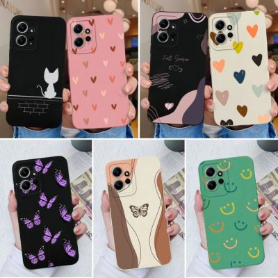 Case For Xiaomi Redmi Note 12 12S 4G 5G Patterned Full Protection Soft Liquid Silicone Cartoon Cover For Redmi Note 12 S Funda