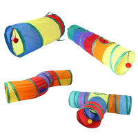 Practical Cat Tunnel Tube Collapsible Play Toy Indoor คร่อม ~