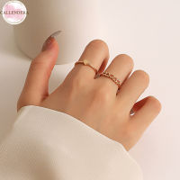 Women Alloy Rings Trendy Simple Hollow-out Heart-shaped Ring Jewelry Accessories For Christmas Birthday Gifts