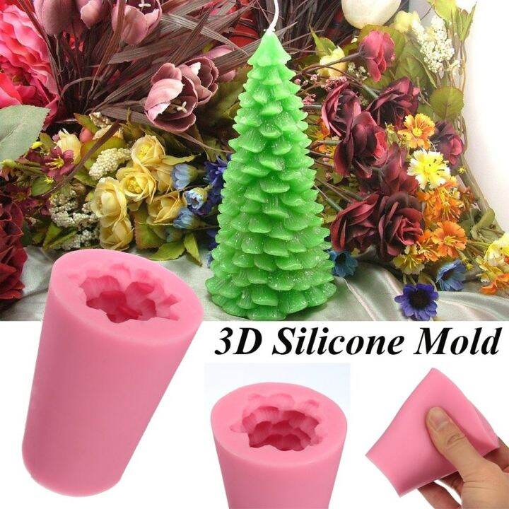 dgthe-เทียนซิลิโคนทำมือเครื่องมือทำขนมอบ3d-สบู่ต้นไม้คริสต์มาสแม่พิมพ์อุปกรณ์ทำแม่พิมพ์ขนมเค้กคริสต์มาส