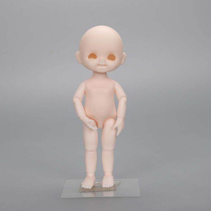 16cm-bjd-doll-13-moveable-jointed-dolls-with-smile-pig-face-naked-white-nude-women-body-no-face-up-without-hair-to-makeup-dolls