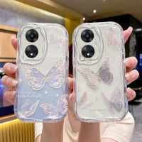 เคสสำหรับ OPPO Reno8 T 5G เคสแฟชั่นพรีเมี่ยมดีไซน์รูปผีเสื้อที่สวยงามสำหรับเด็กผู้หญิงเคสเคสซิลิโคนกันกระแทกโทรศัพท์แบบนิ่มเคสป้องกันฝาหลัง