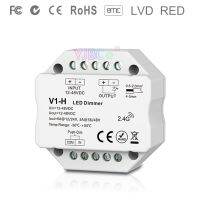 V1-H 2.4G Rf เดี่ยวสีแอลอีดี Dimmer Push Dim Dc 12V 24V 36V 48V น้อยกว่า Dimming ตัวควบคุมไฟ Led สำหรับแถบแอลอีดีสี