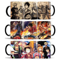 Creative 350ml Coffee Mugs Color Change Tea Cup Luffy Zoro Anime Ceramic Milk Cups Novelty Gifts For Birthday Party