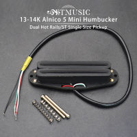 13-14K Alnico 5 Dual Hot Rails Humbucker Pickup Single Coil ขนาดสำหรับ Stsq กีตาร์อะไหล่ Multi-สี