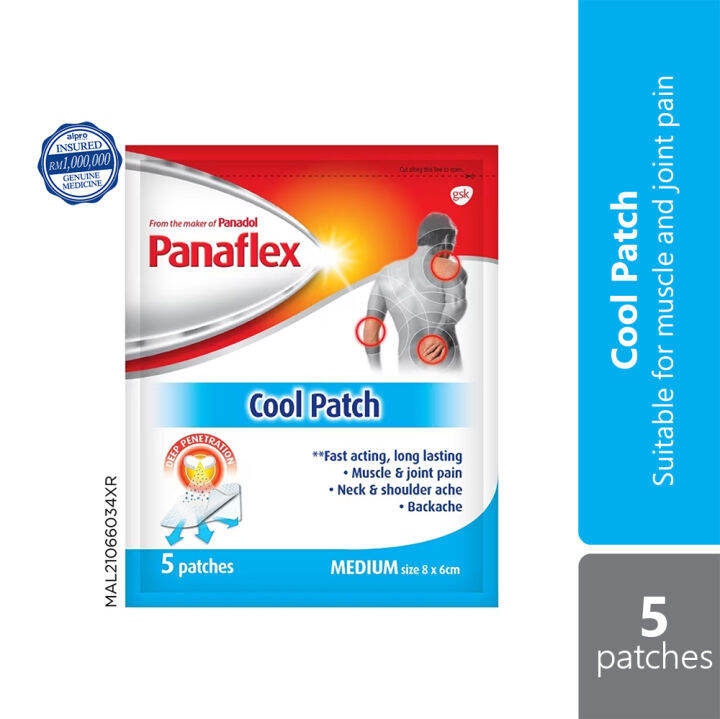 Alpro Pharmacy Panaflex Cool Patch 5s Relieves muscle and joint pain