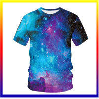 Galaxy T-shirt Space 3d Print Men s Fashion พลัสขนาดเสื้อยืดเด็กสาวฮิปฮอปเสื้อยืดผู้ชายผู้หญิงคอสมอส XS-5XL