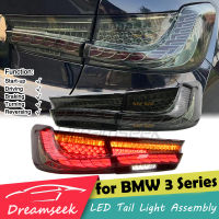 แอลอีดีประกอบไฟท้ายด้านหลังสำหรับ BMW 3ชุด G20 G28 2019 2020 2021 2022 2021 G80 M3 + ไฟห้ามกลับพร้อมเลนส์เปิดควัน