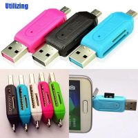 utilizing 2 in 1 micro usb 2 . 0 otg อะแดปเตอร์การ์ดรีดเดอร์ sd tf สําหรับ android phone samsung