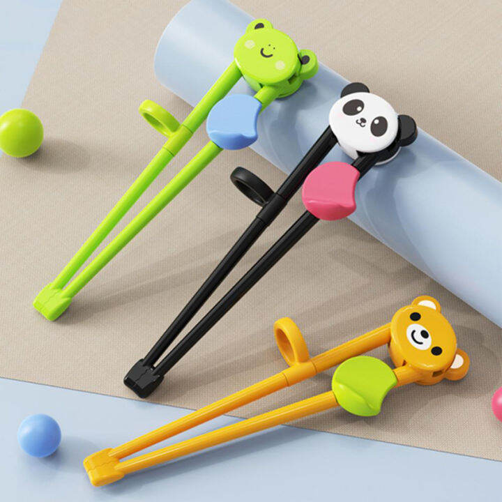 1 Pair Multi Color Cute Bear Panda Cat Learning Training Chopsticks For