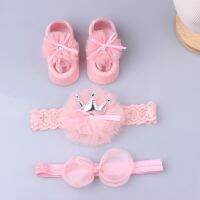 3Pcs/Set Baby Girl Headband Socks Lace Flower Bows Newborn Headbands For Baby Hair Accessories