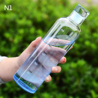 payoupangq5 500/650ml Large Capacity Glass Bottle With Time Marker Cover For Water Drinks