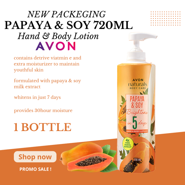AVON Naturals Papaya & Soy milk Lotion 720ml 1 BOTTLE Lazada PH