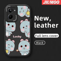 เคส JIUMOO สำหรับ Realme 10 Pro 5G Realme 10 Pro Plus เคสไดโนเสาร์น้อยน่ารักทันสมัยเคสใส่โทรศัพท์หนังดีไซน์ใหม่ซิลิโคนนิ่มเคสมือถือกันกระแทกป้องกันการตกพร้อมเคสป้องกันกล้องสำหรับเลนส์คลุมทั้งหมด