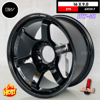 ล้อแม็กขอบ18x9.0 ET0 6H139.7 ยี่ห้อ BW รุ่น BW-21 (F/B(MC)  ?(ราคาต่อ1วง)? ขายยกชุด4วง งาน TE37 SUV ก้านยก หยอดขาว สีดำเงา เลเซอร์แท้ รับประกันคุณภาพ10ปี