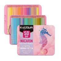 Macaron 50Pcs Oil Colored Pencils Set Soft Pastel Pencils Sketch Drawing Pencil Kit For Coloring Beginners School Art Supplies Drawing Drafting