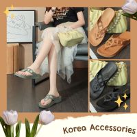 Korean? รองเท้าแตะแบบหูหนีบ ดีไซน์เรียบๆ สีพื้น 3 สี เบอร์ 36-40