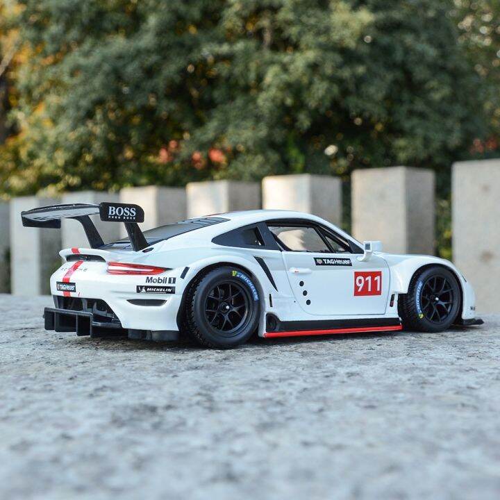 bburago-1-24-porsche-911-rsr-sports-car-static-die-cast-vehicles-collectible-model-car-toys