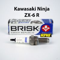 หัวเทียน BRISK X-Line 4 เขี้ยว แกนเงิน Kawasaki Ninja ZX-6R Spark Plug (8X21ROA) รองรับทุกน้ำมัน Made in EU