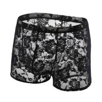 【YF】☬﹊  CLEVER-MENMODE Men See Through Panties Boxers Penis Leg Mesh Transparent Underpants Shorts