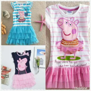 Buy Frogwill Fachsia Nove Baby Girls Lovely Peppa Pig Embroidery Cotton  Party Dress Online at desertcartINDIA