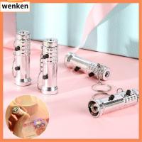 WENKEN 8Pcs ใช้สองครั้ง ไฟฉายขนาดมินิ การตรวจจับเงิน ยูวียูวี ไฟฉาย LED สีม่วงพิเศษ ของใหม่ พลาสติกทำจากพลาสติก โคมไฟพวงกุญแจ