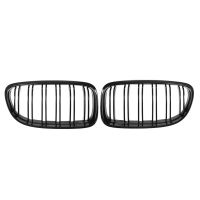 รถด้านหน้า Grille Grill ด้านหน้าไต Glossy 2 Line Double Slat สำหรับ BMW 3 Series E90 E91 2009 2010 2011รถจัดแต่งทรงผม