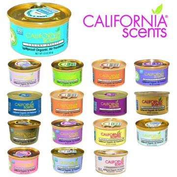 California Scents Organic Canister Air Freshener Car Fragrance Scent Spill  Proof Can Air Purifier