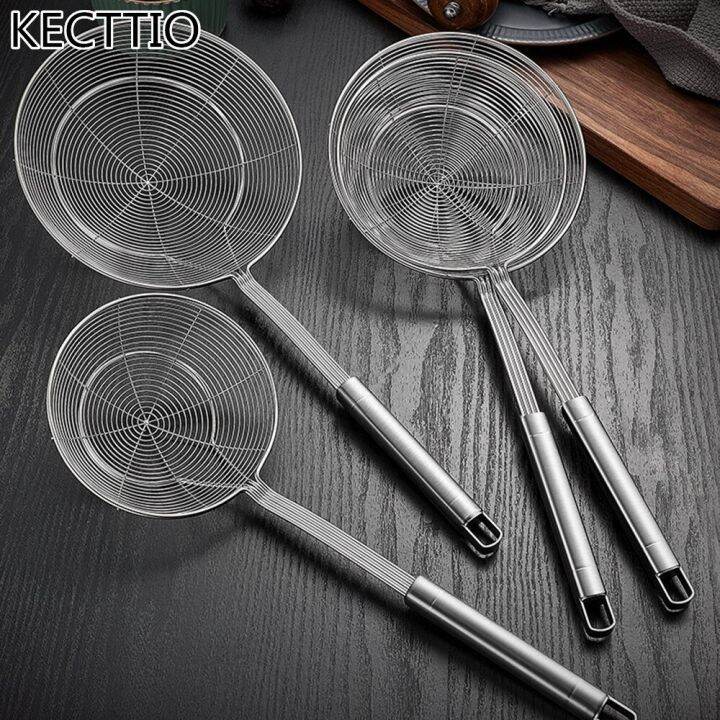 Stainless Steel Skimmer Long Handle Kitchen Cooking And Frying Spider
