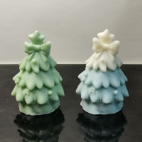 3D Aroma Soy Wax Polymer Clay Home Decor Plaster Epoxy Resin DIY Candle Molds Silicone Christmas Tree Shape