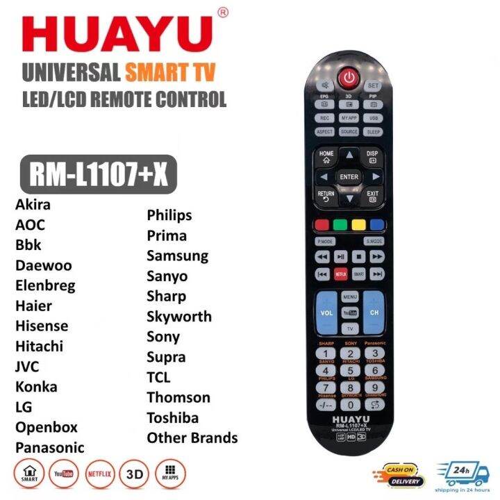 Huayu RML1107+X Universal Smart TV Remote Control With Netflix and