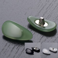 1Pair Jade Screw Clamp Nose Pads Porcelain Holds Stick On Screw-in Nose Pad Anti Slip Nose Pad For Glasses Eyeglasses Sunglass