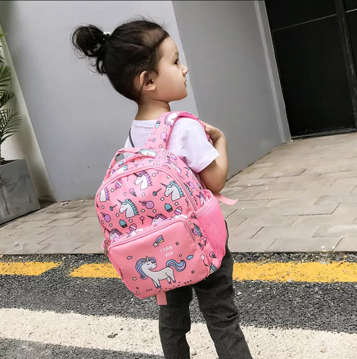 New Cartoon Cute Unicorn Backpack Children Bag Kindergarten Bag