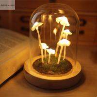 เครื่องประดับข้างเตียงรูปเห็ดของขวัญที่สวยงาม DIY Lampu Hias โคมไฟกลางคืนไฟกลางคืน Led