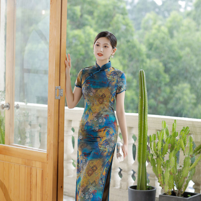 【Available】ผู้หญิง Cheongsam Cheong Sam Sum Qi Pao ตรุษจีน CNY เสื้อสวมแบบดั้งเดิม Slim Plus Size