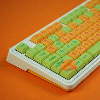 ORANGE soda Theme 128คีย์ PBT XDA Key Cap สำหรับ Cherry MX SWITCH คีย์บอร์ด DIY CUSTOM Gaming Keyboard KEY หมวกแก็ป