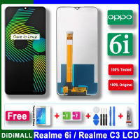 ใหม่100% ผ่านการทดสอบ6.5 Original สำหรับ Oppo Realme 6i RMX2040จอแสดงผล LCD Touch Screen Digitizer Frame Assembly สำหรับ Realme C3 LCD