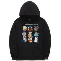 Quarantine Routine Eating Watching Tv Reading Gaming Cooking Spleeping Smart Working Crafting Video Calling Hoodie Man Hoodies Size XS-4XL