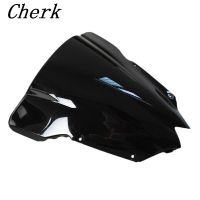 Motorcycle Black ABS Double Bubble Windshield WindScreen Fairing For Yamaha YZF R6 600 2008-2015 08 09 10 11 12 13 14 15