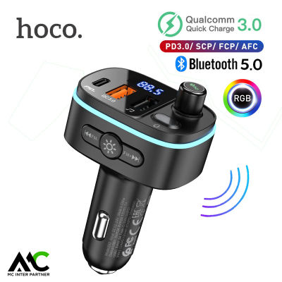 Hoco E62 MP3 อุปกรณ์รับสัญญาณบลูทูธในรถยนต์ PD20W + QC3.0 Car Charger Bluetooth FM Transmitter