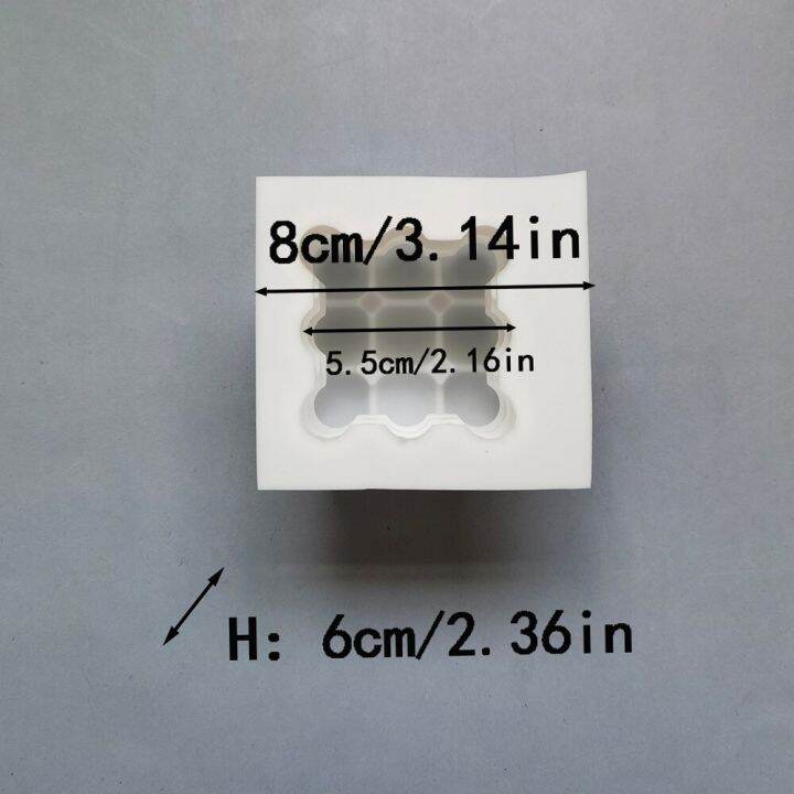 เทียนและเชิงเทียน-เทียนลูกบาศก์ฟองแม่พิมพ์ซิลิโคนพลาสเตอร์อโรมา3มิติทำมือช็อคโกแลตอบขนมหวานเค้กแม่พิมพ์เครื่องมือเทียน