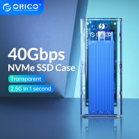 ORICO 40Gbps M.2 NVME SSD Enclosure 2TB โปร่งใส USB C SSD พร้อม40Gbps C ถึง C สำหรับ Mac Windows